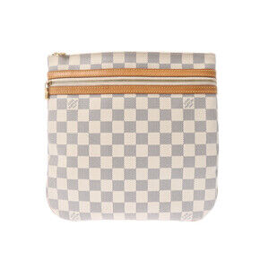 Louis Vuitton Azur White Pochette Bosphore Canvas Shoulder Bag